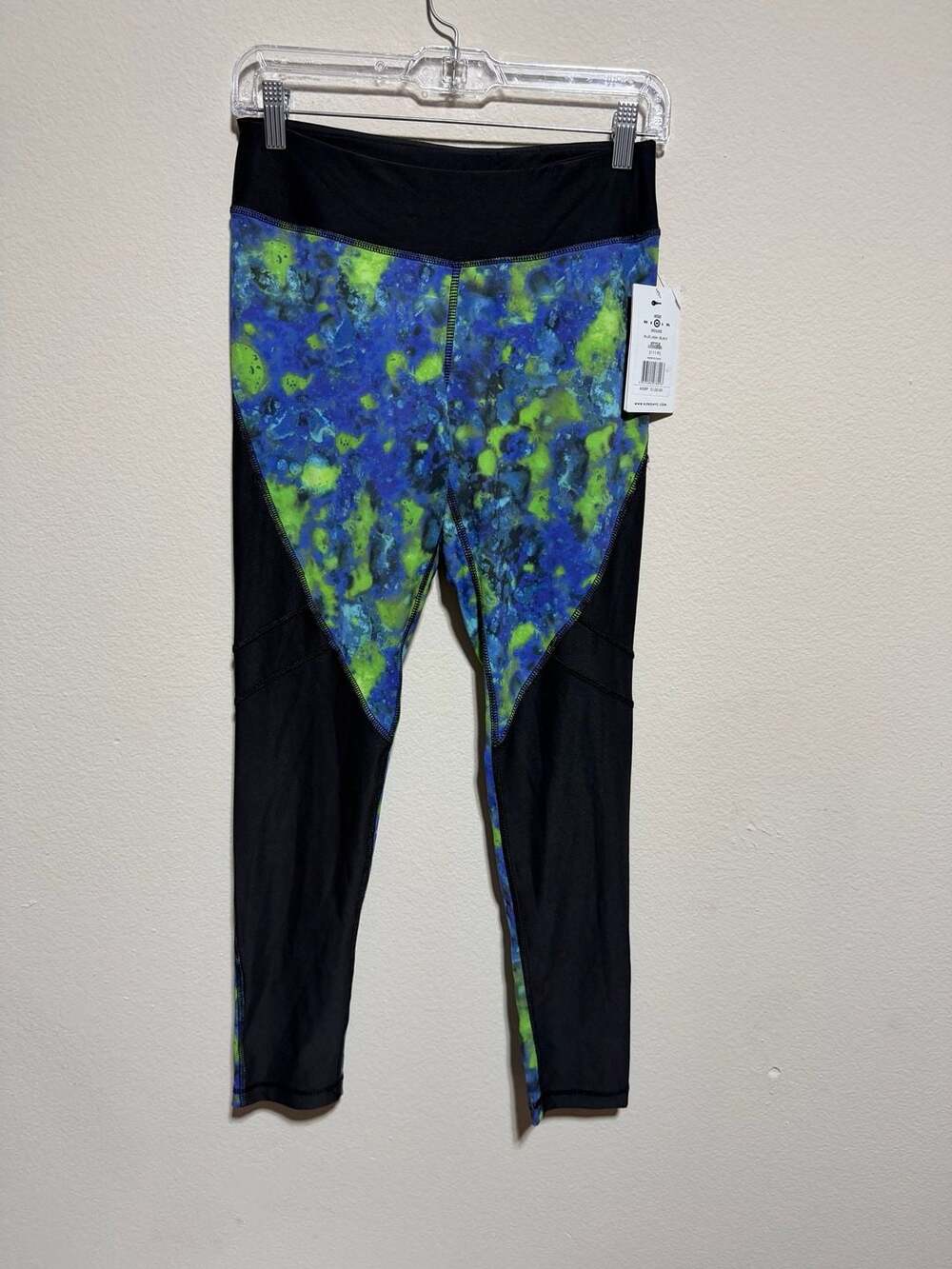 Ki Pro NYC Blue Lava/Black Athletic Leggings Size M